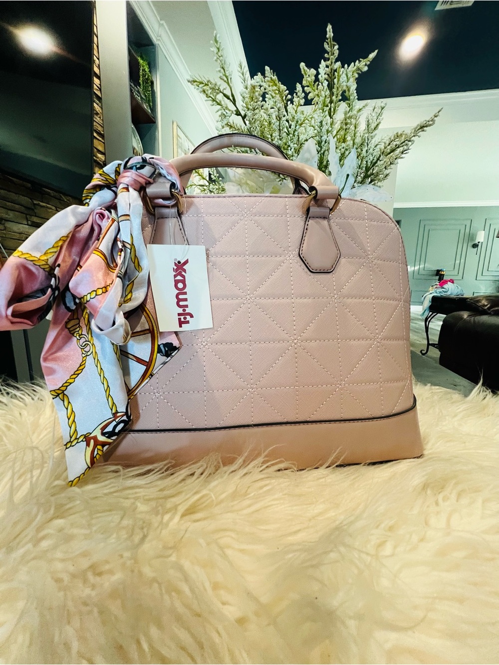 ALDO Elegant Blush Pink Structured Purse